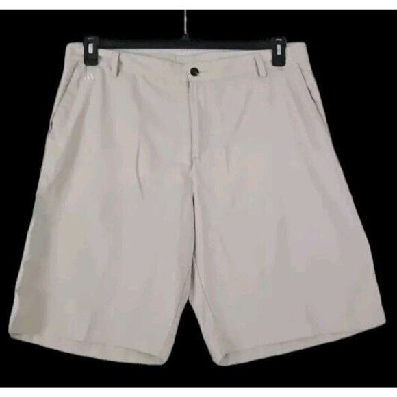 Adidas ClimaLite Khaki/Gray Flat Front Golf Shorts Men's Size 38. - Picture 10 of 10